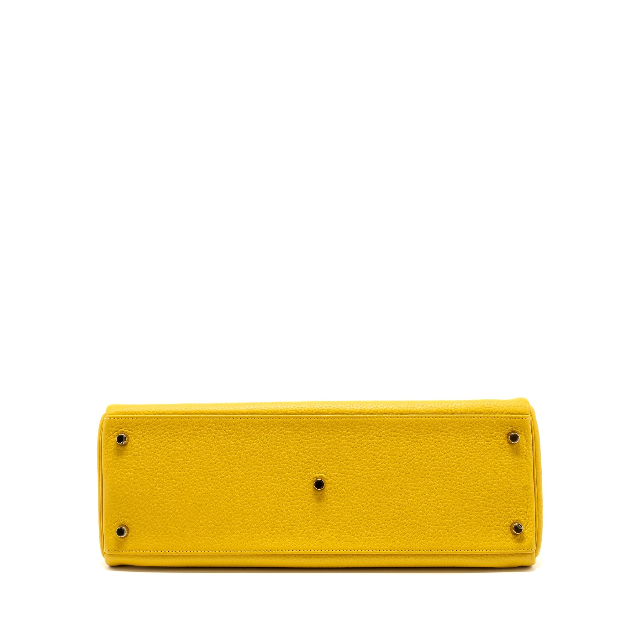 HERMES SHOULDER KELLY CLEMENCE JAUNE AMBER GHW
