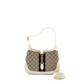 GUCCI JACKIE 1961 SMALL SHOULDER BAG GG SUPREME CANVAS / CALFSKIN WHITE MULTICOLOUR GHW