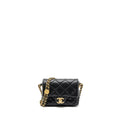 CHANEL MINI TWIST YOUR BUTTON FLAP BAG CAVIAR BLACK GHW(MICROCHIP)