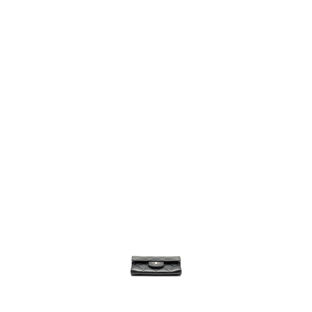 CHANEL CLASSIC FLAP CARD HOLDER CAVIAR BLACK SHW (MICROCHIP)