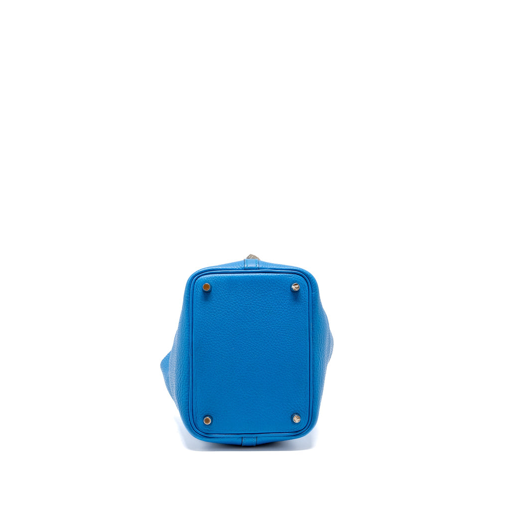 HERMES PICOTIN 18 LOCK BAG CLEMENCE BLUE SHW