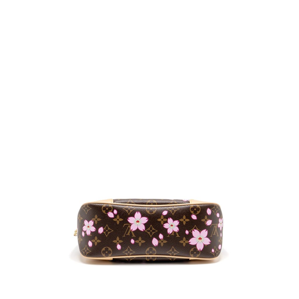 LOUIS VUITTON X TAKASHI MURAKAMI BOULOGNE PM CHERRY BLOSSOM MONOGRAM CANVAS GHW