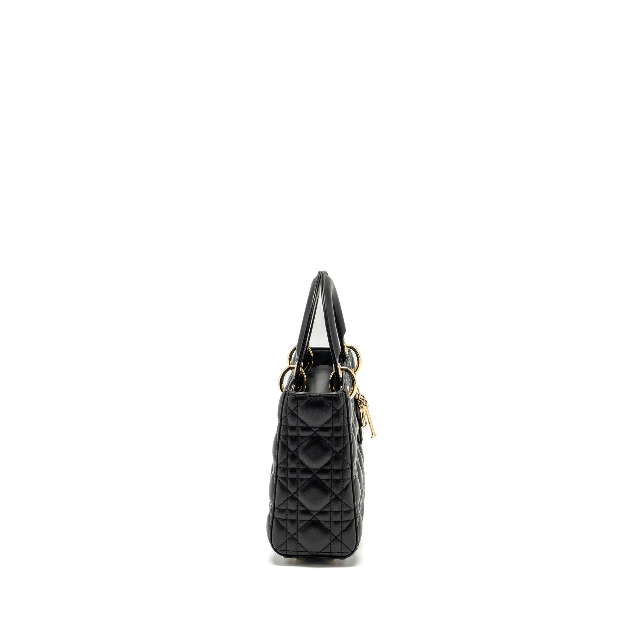 DIOR SMALL MY ABC LADY DIOR LAMBSKIN BLACK LGHW