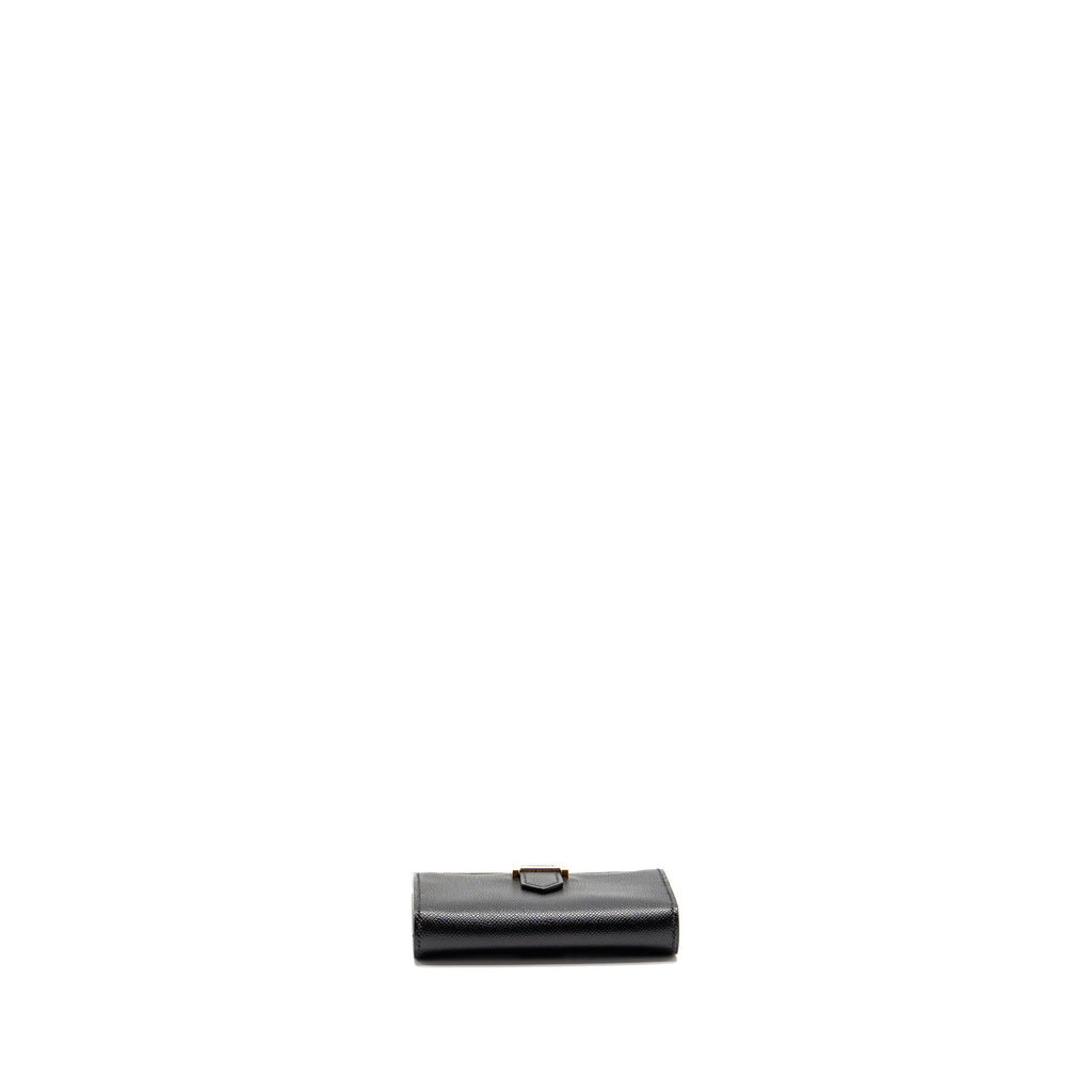 HERMES BEARN CARD HOLDER MADAME BLACK GHW