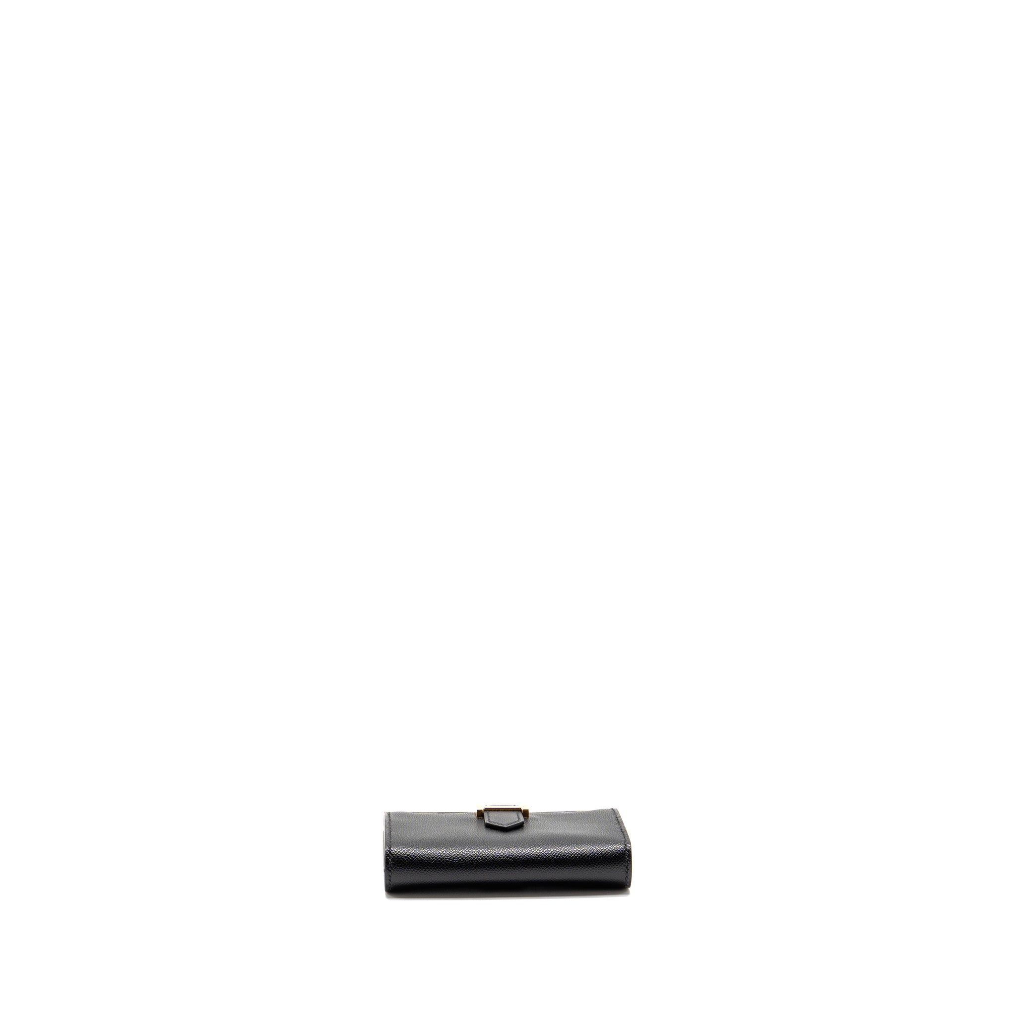 HERMES BEARN CARD HOLDER MADAME BLACK GHW