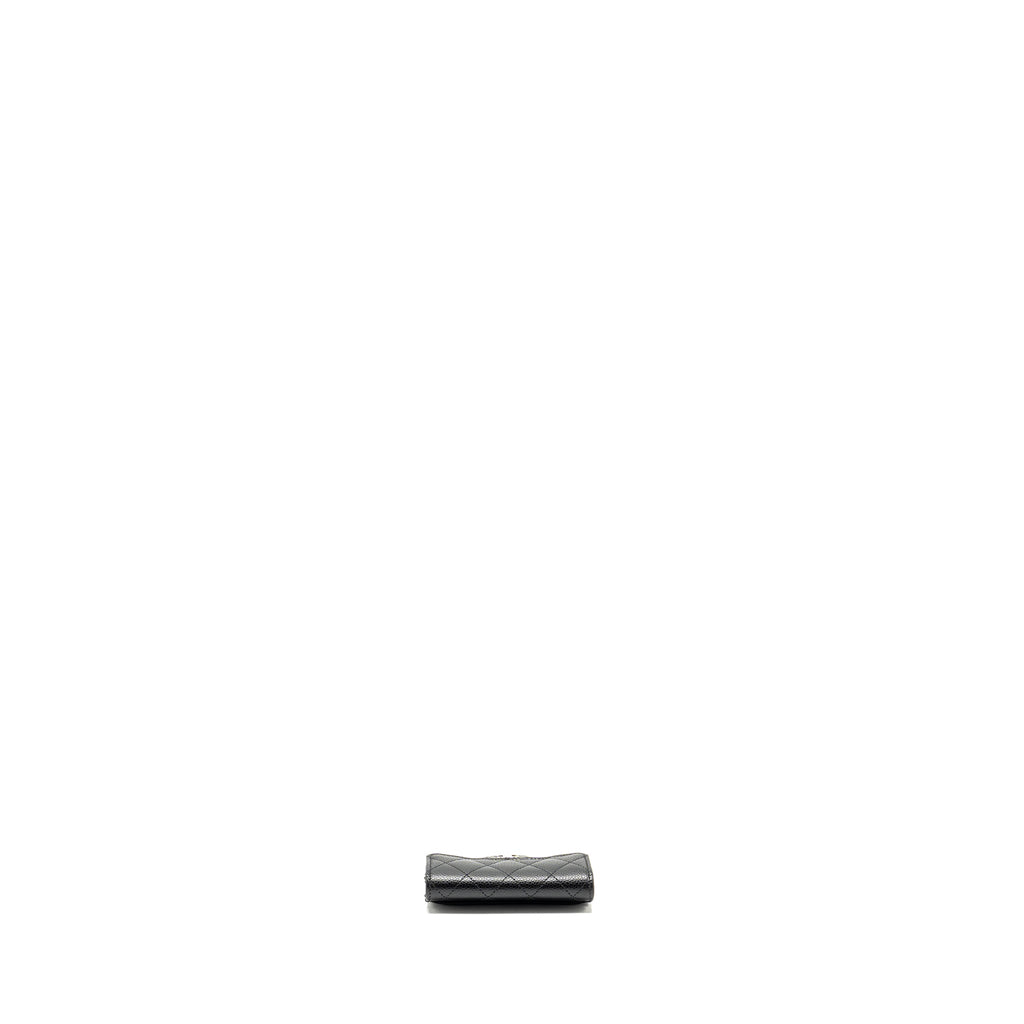 CHANEL CLASSIC FLAP CARD HOLDER CAVIAR BLACK SHW (MICROCHIP)