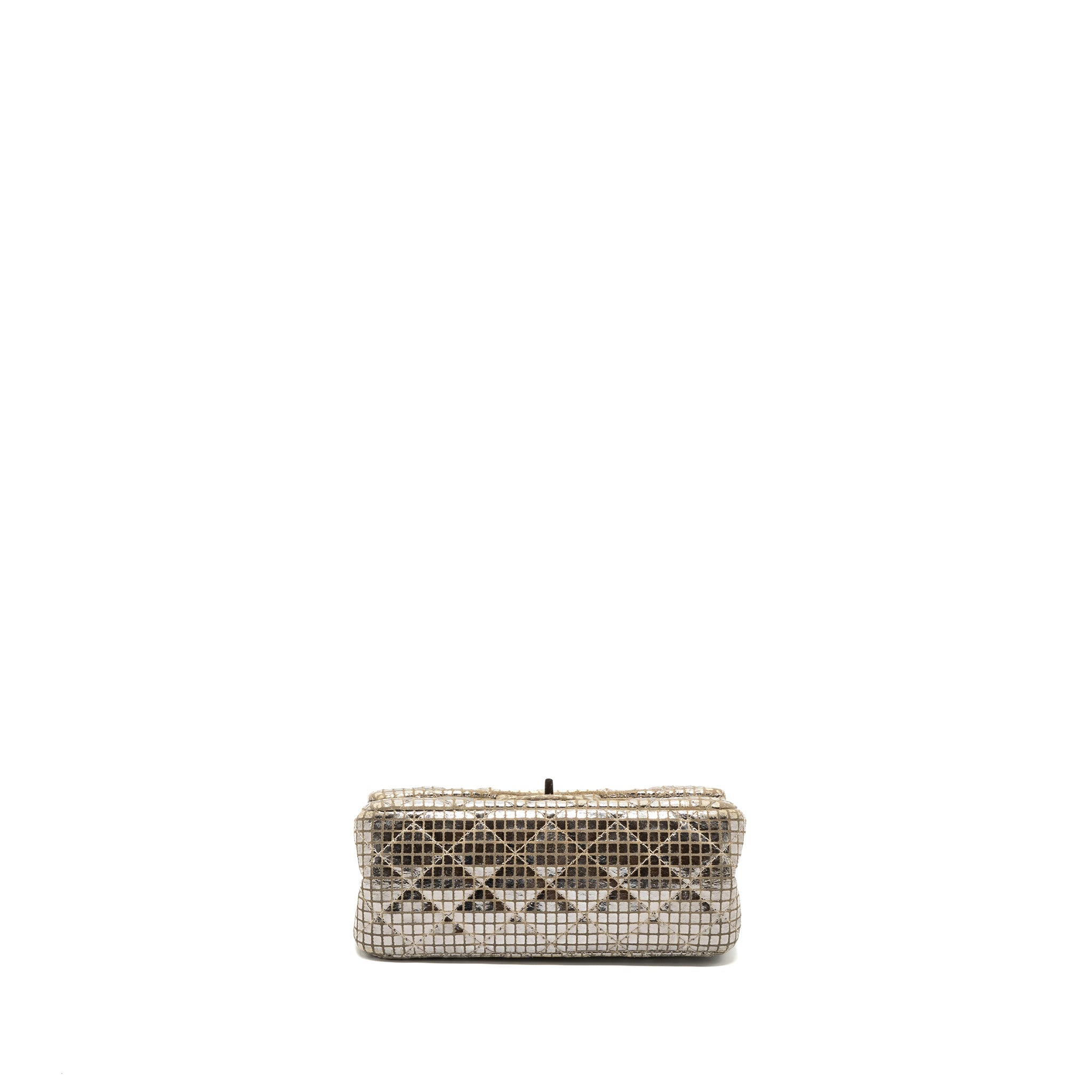 CHANEL MINI 2.55 REISSUE FLAP BAG CALFSKIN BEIGE / SILVER SHW