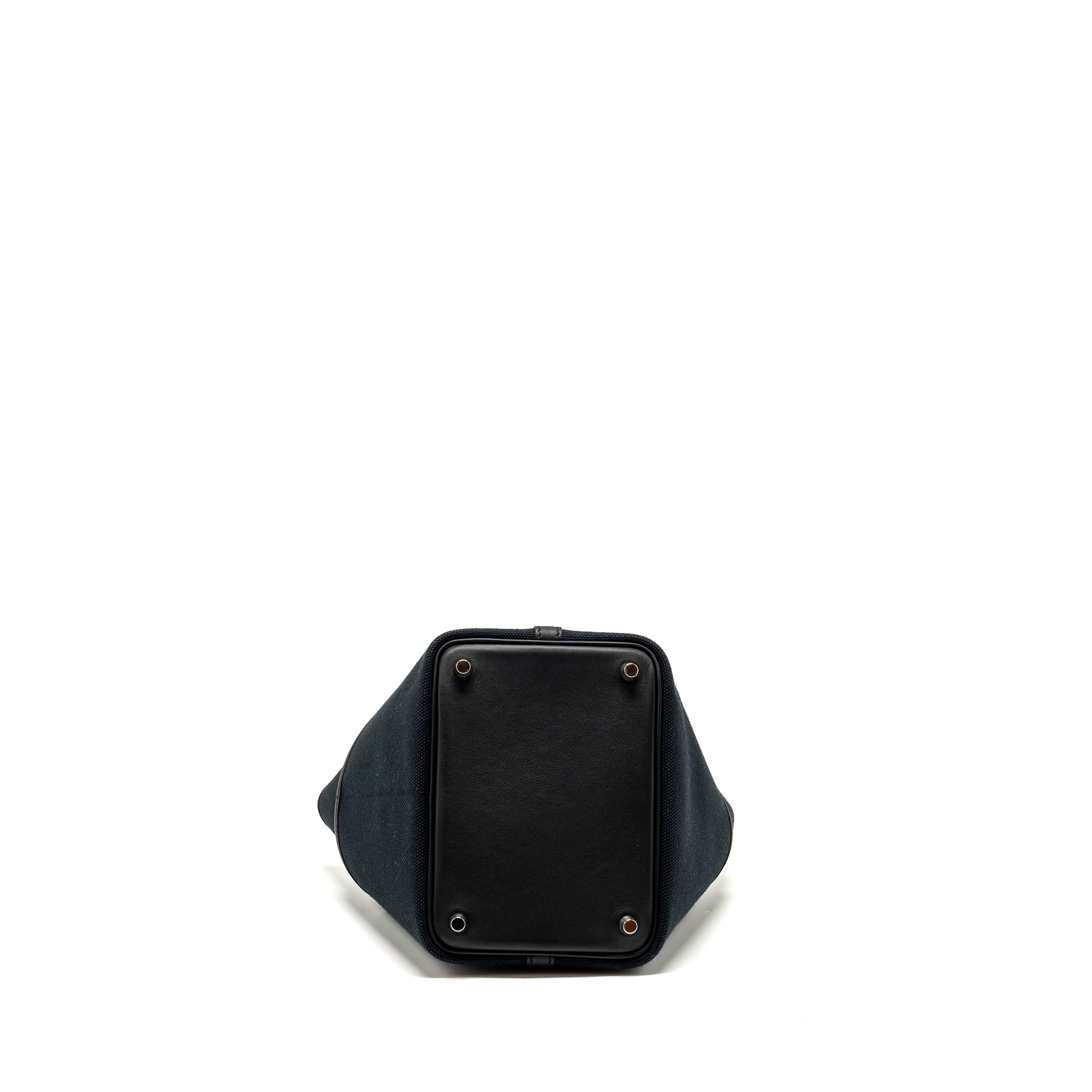 HERMES CARGO PICOTIN 18 LOCK BAG CANVAS / SWIFT BLACK SHW