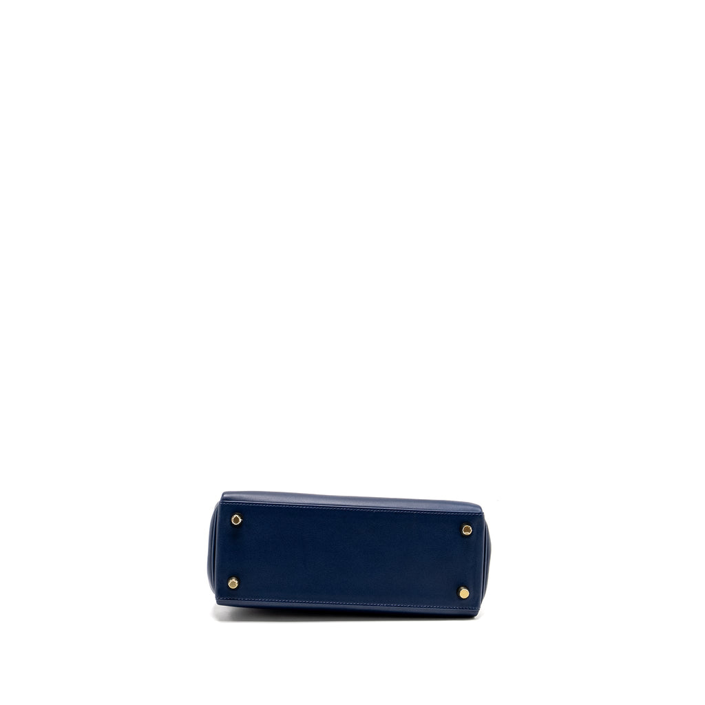 HERMES KELLY 25 SWIFT BLEU NAVY GHW