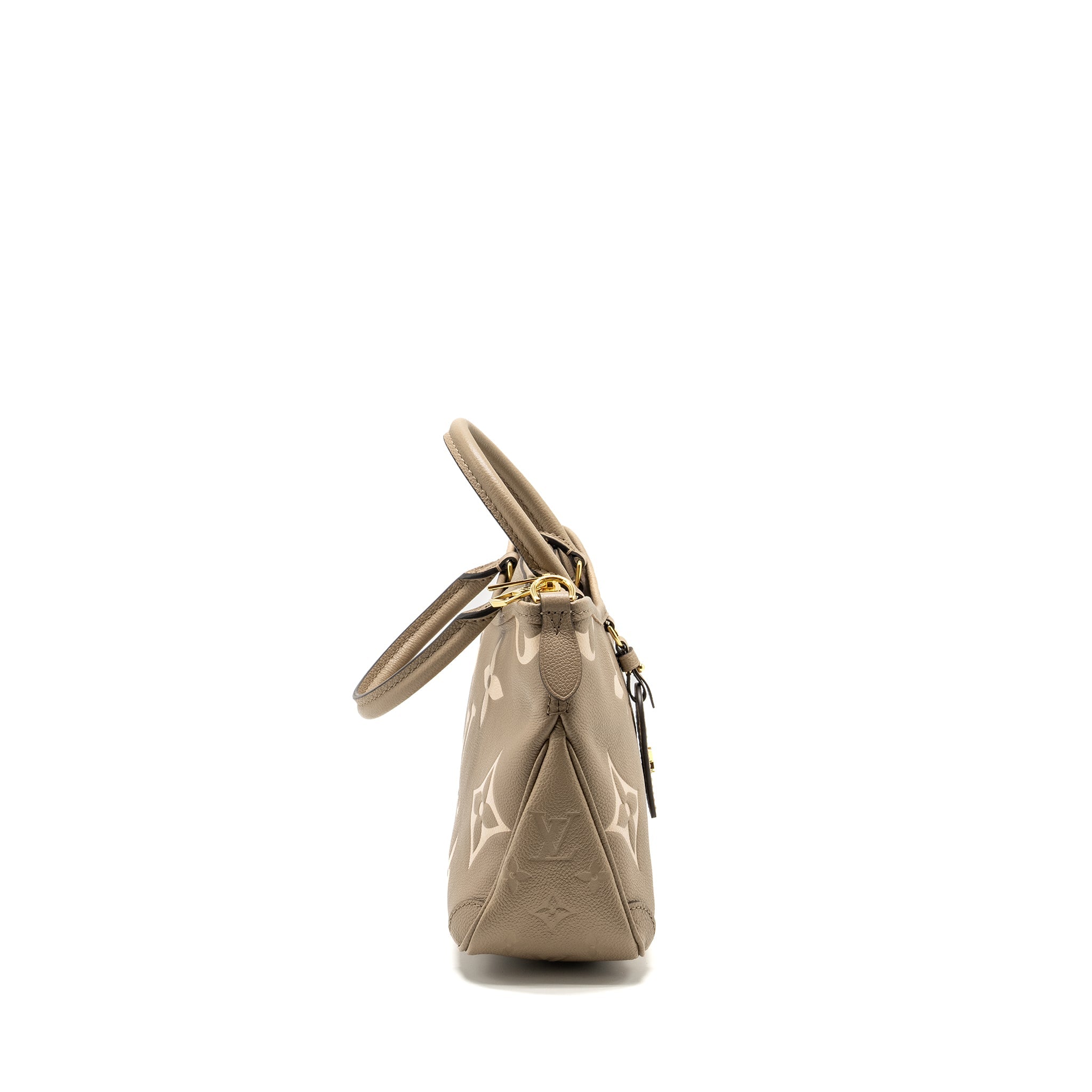 LOUIS VUITTON TRIANON TOTE BAG PM MONOGRAM EMPREINTE TOURTERELLE/CRÈME BEIGE GHW