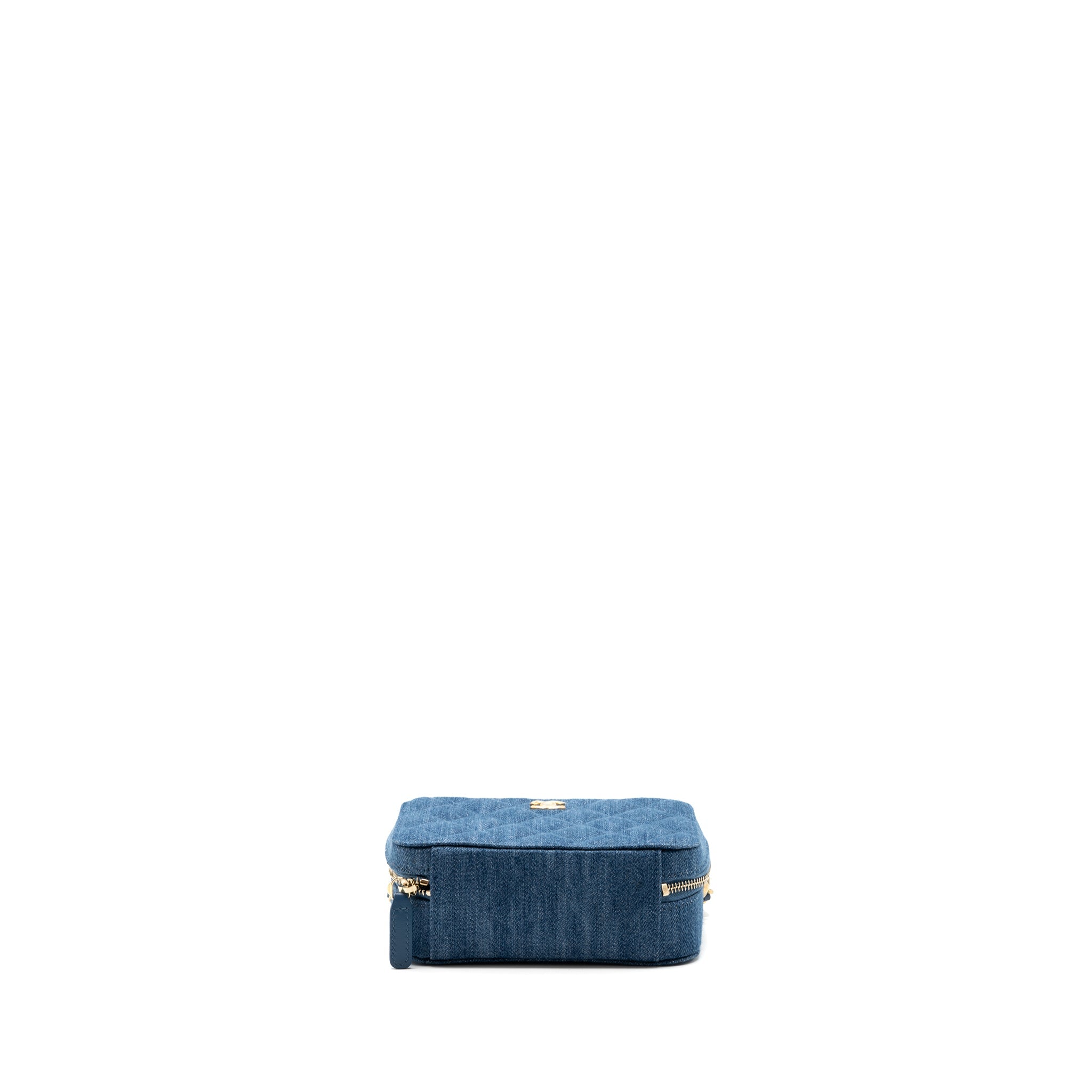 CHANEL PEARL CRUSH CAMERA BAG DENIM BLUE GHW