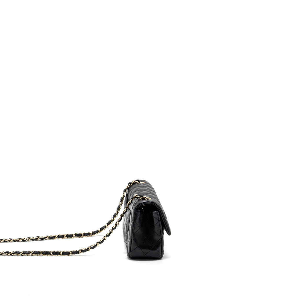 CHANEL CLASSIC MINI RECTANGULAR FLAP BAG LAMBSKIN BLACK GHW