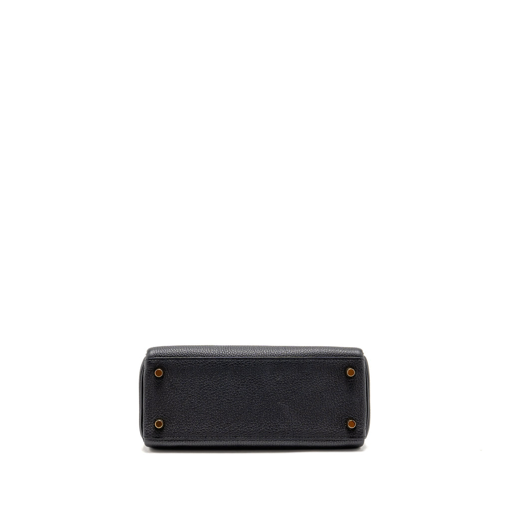 HERMES KELLY 25 TOGO BLACK GHW