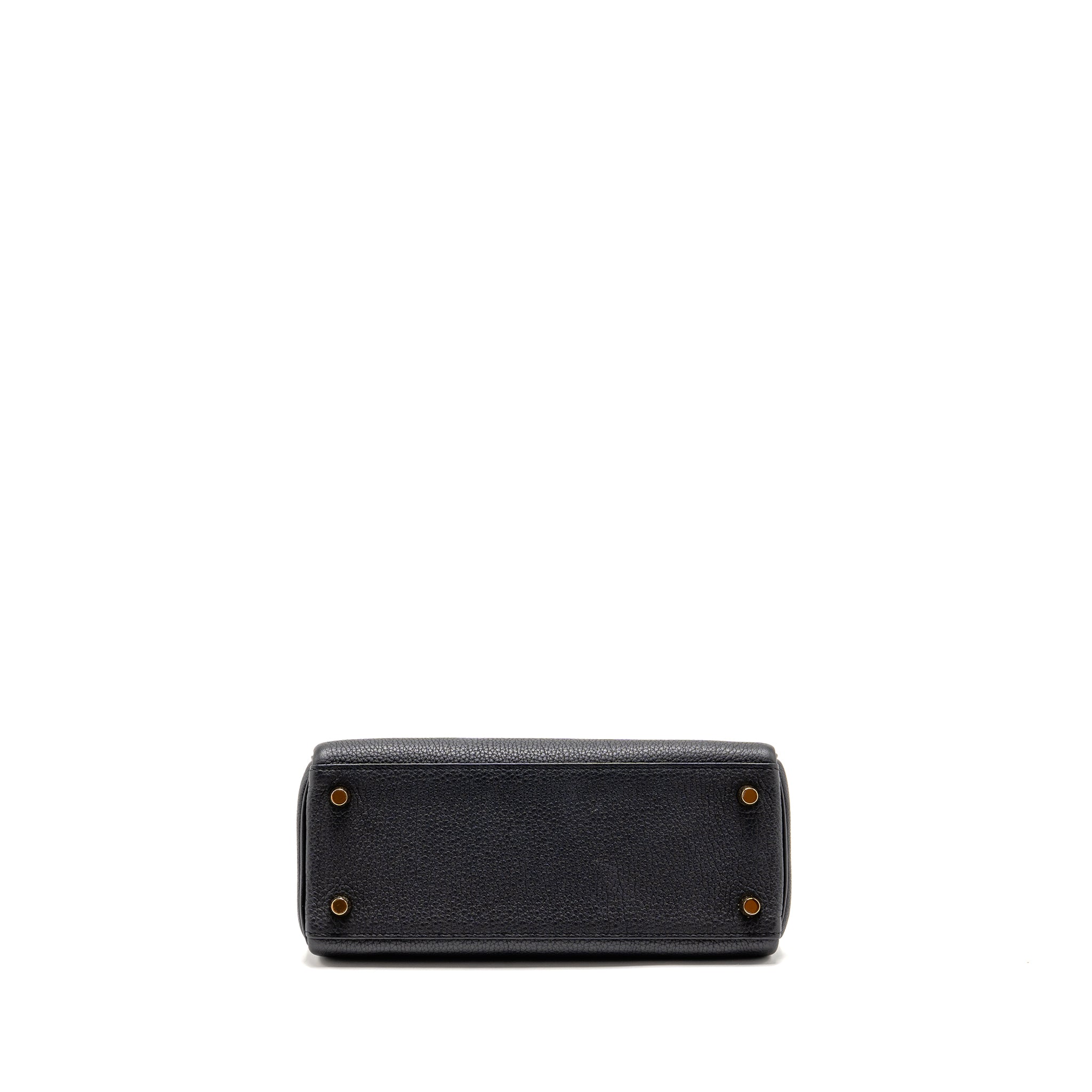 HERMES KELLY 25 TOGO BLACK GHW
