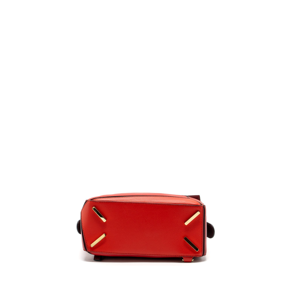 LOEWE SMALL PUZZLE BAG CALFSKIN RED GHW