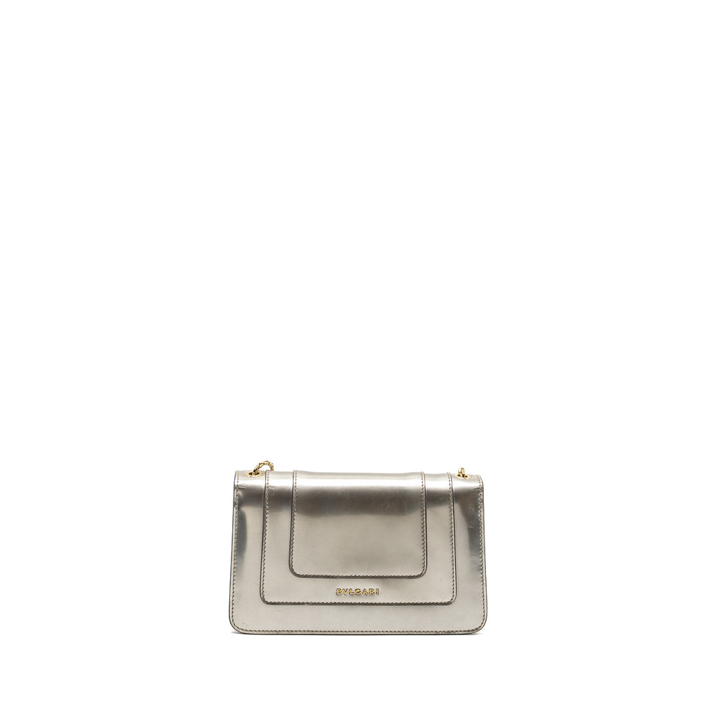 BVLGARI SERPENTI FOREVER SHOULDER BAG LEATHER SILVER LGHW