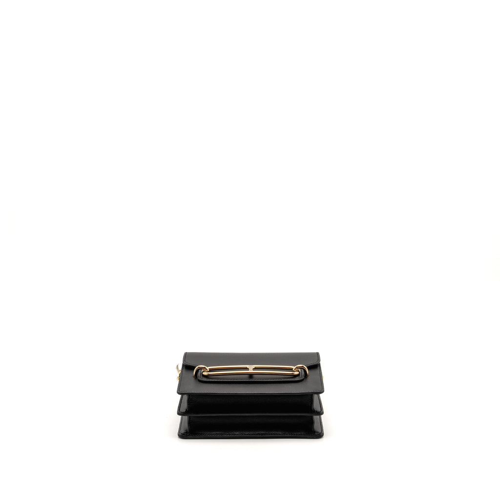 HERMES MINI ROULIS EVERGRAIN BLACK LGHW