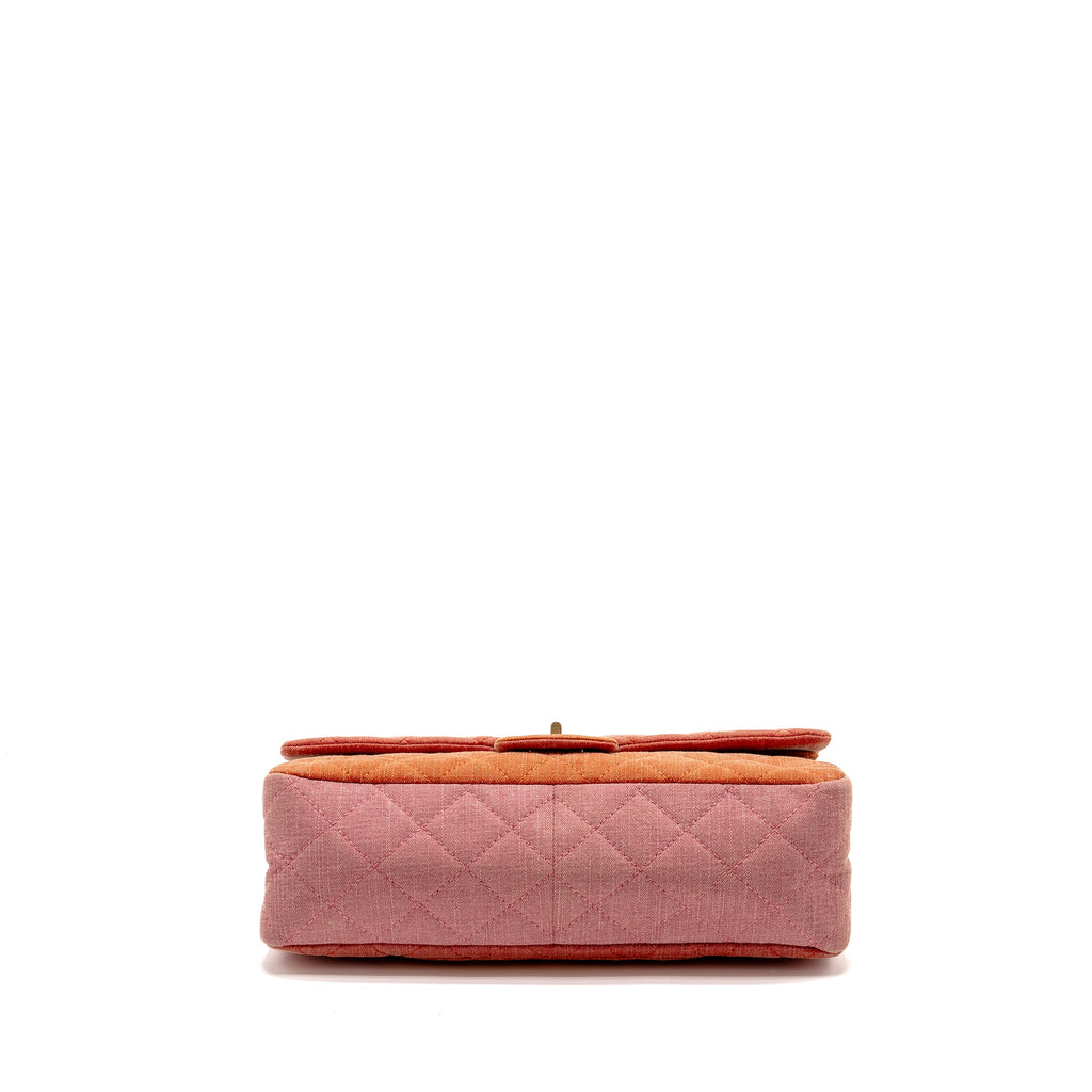 CHANEL MAXI 2.55 REISSUE DOUBLE FLAP BAG FABRIC MULTICOLOUR GHW