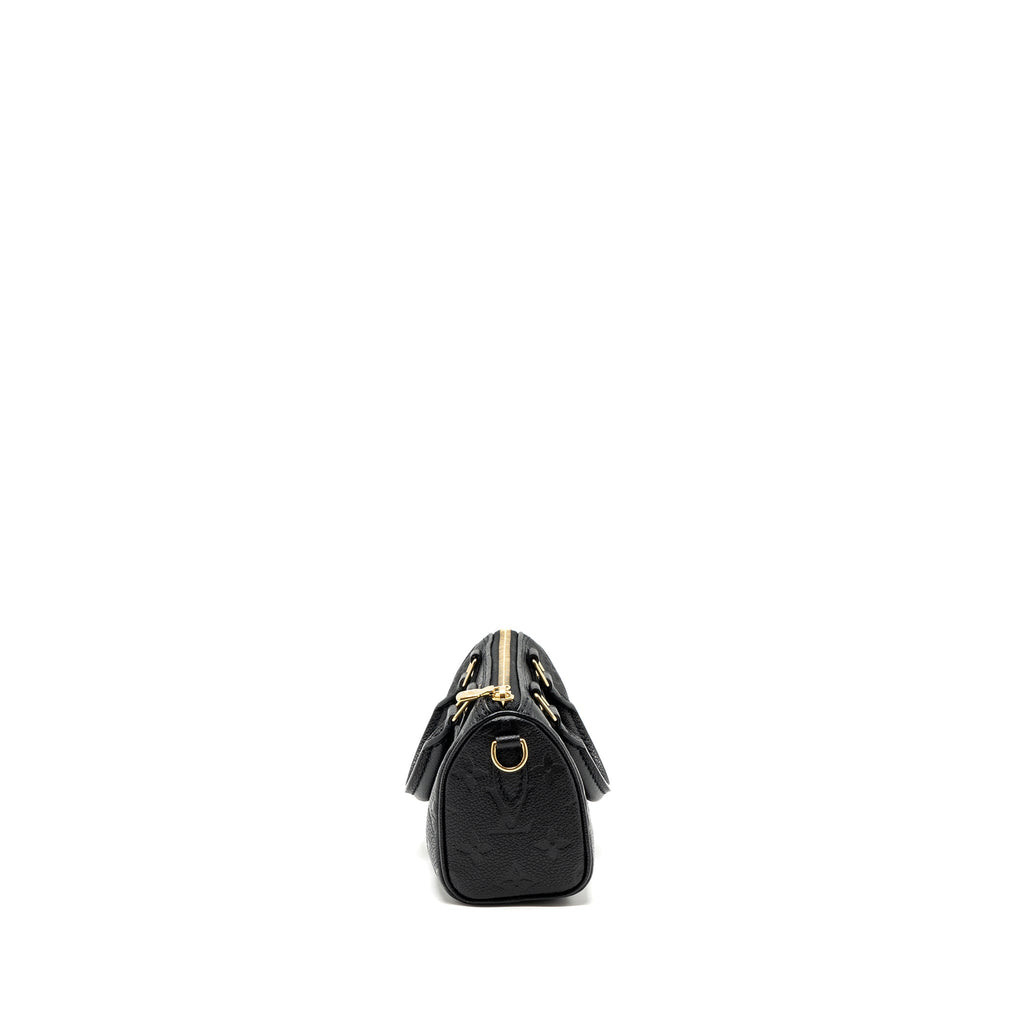 LOUIS VUITTON NANO SPEEDY MONOGRAM EMPREINTE BLACK GHW(NEW VERSION)