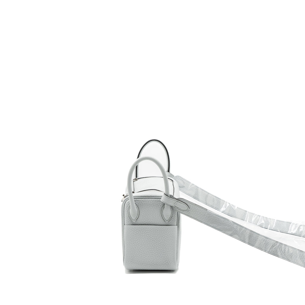 HERMES MINI LINDY CLEMENCE BLEU PALE SHW