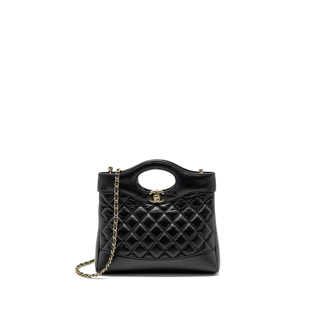 CHANEL 23A MINI 31 BAG CALFSKIN BLACK LGHW (MICROCHIP)