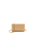 CHANEL CLASSIC WALLET ON CHAIN CAVIAR BEIGE GHW (MICROCHIP)