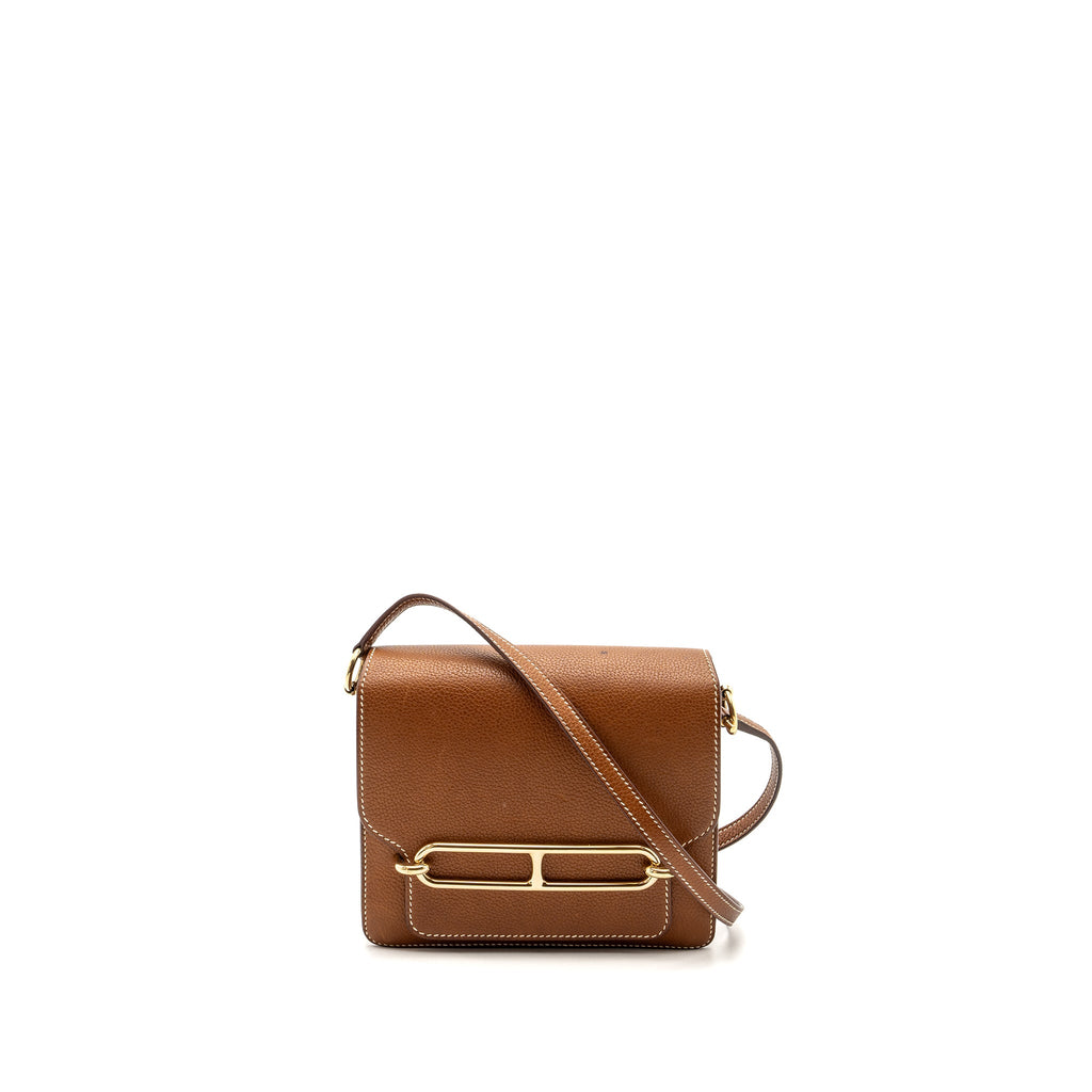 HERMES MINI ROULIS BARENIA FAUBOURG 34 FAUVE LGHW