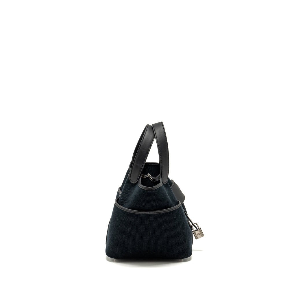HERMES CARGO PICOTIN 18 LOCK BAG CANVAS / SWIFT BLACK SHW