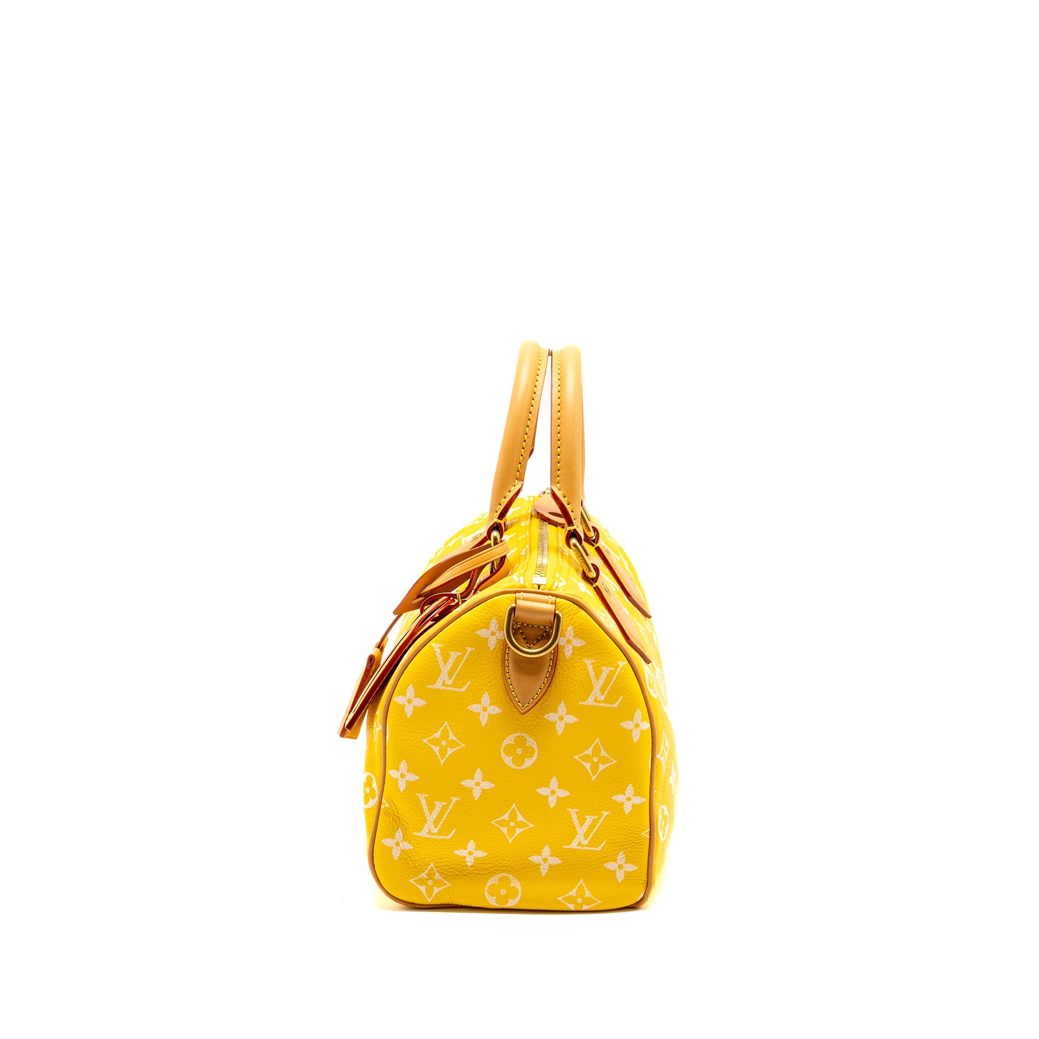 LOUIS VUITTON SPEEDY P9 BANDOULIÈRE 25 MONOGRAM SOFT CALFSKIN JAUNE MAT GHW