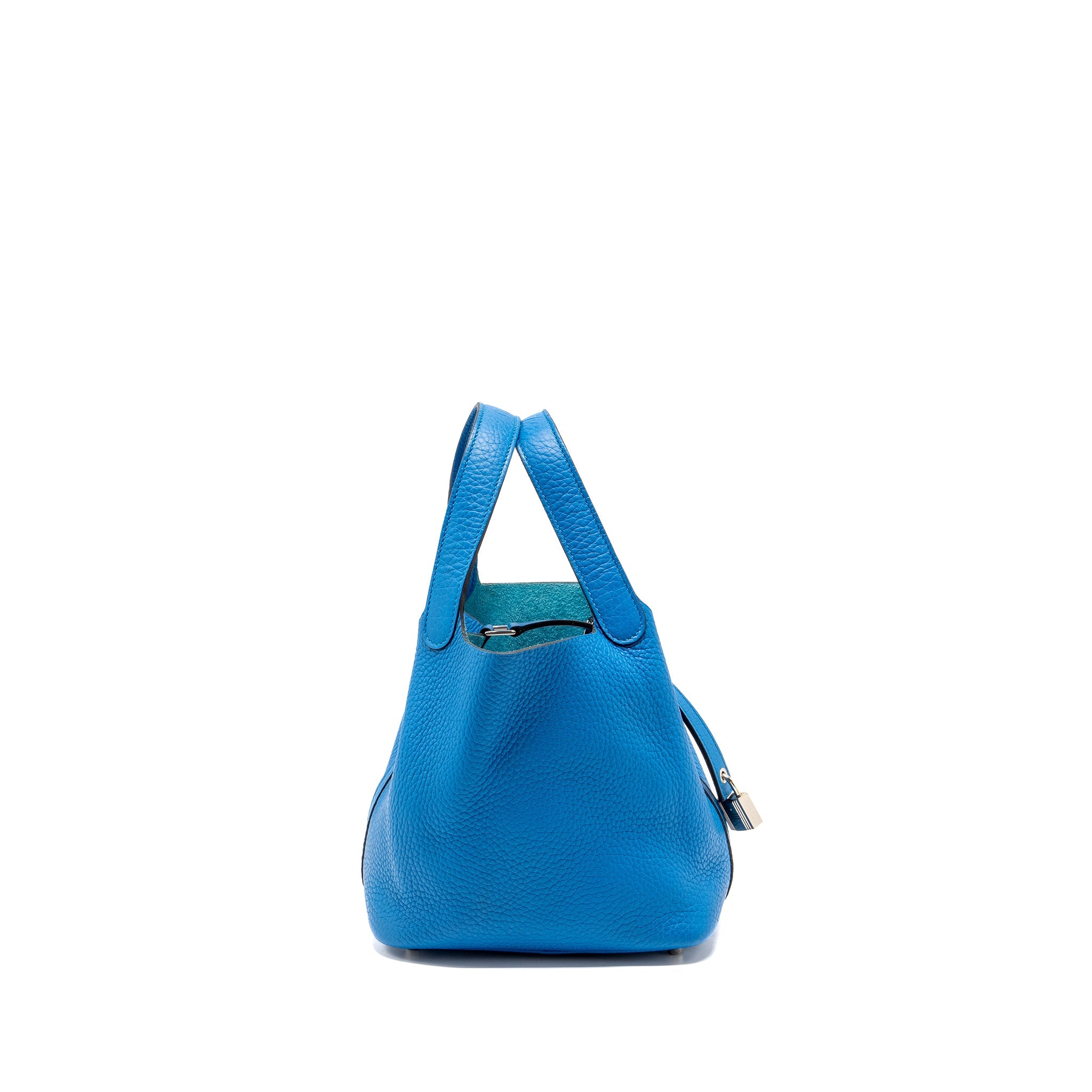 HERMES PICOTIN 18 LOCK BAG CLEMENCE BLUE SHW