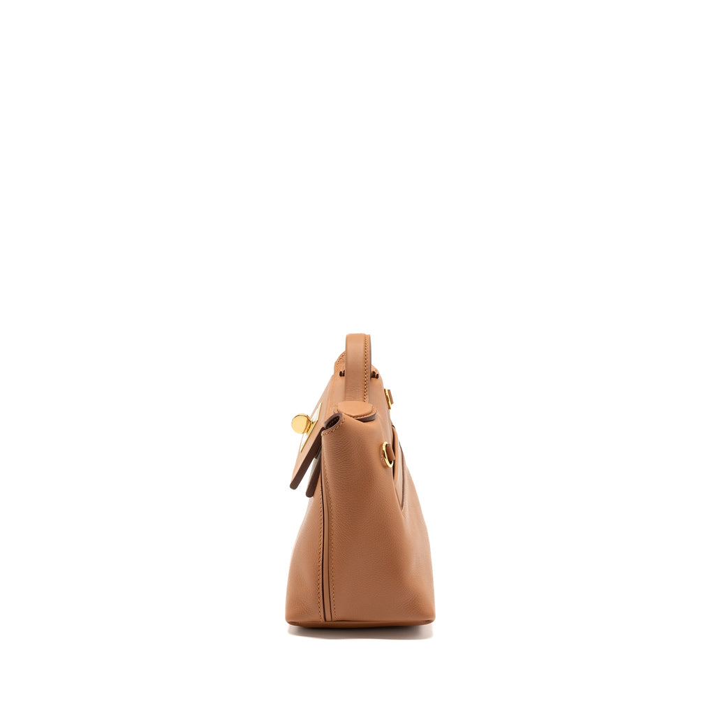 HERMES MINI 24/24 2424-21 BAG EVERCOLOR/ SWIFT GOLD GHW