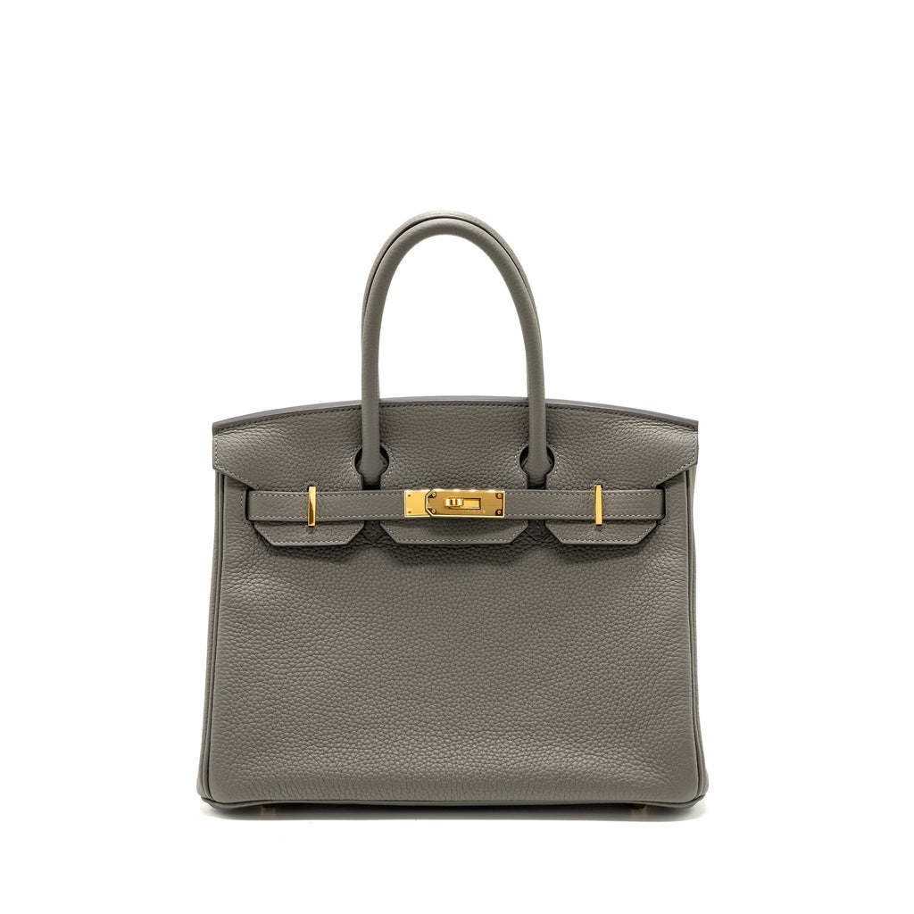 HERMES BIRKIN 30 CLEMENCE GRIS MEYER GHW