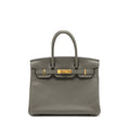 HERMES BIRKIN 30 CLEMENCE GRIS MEYER GHW