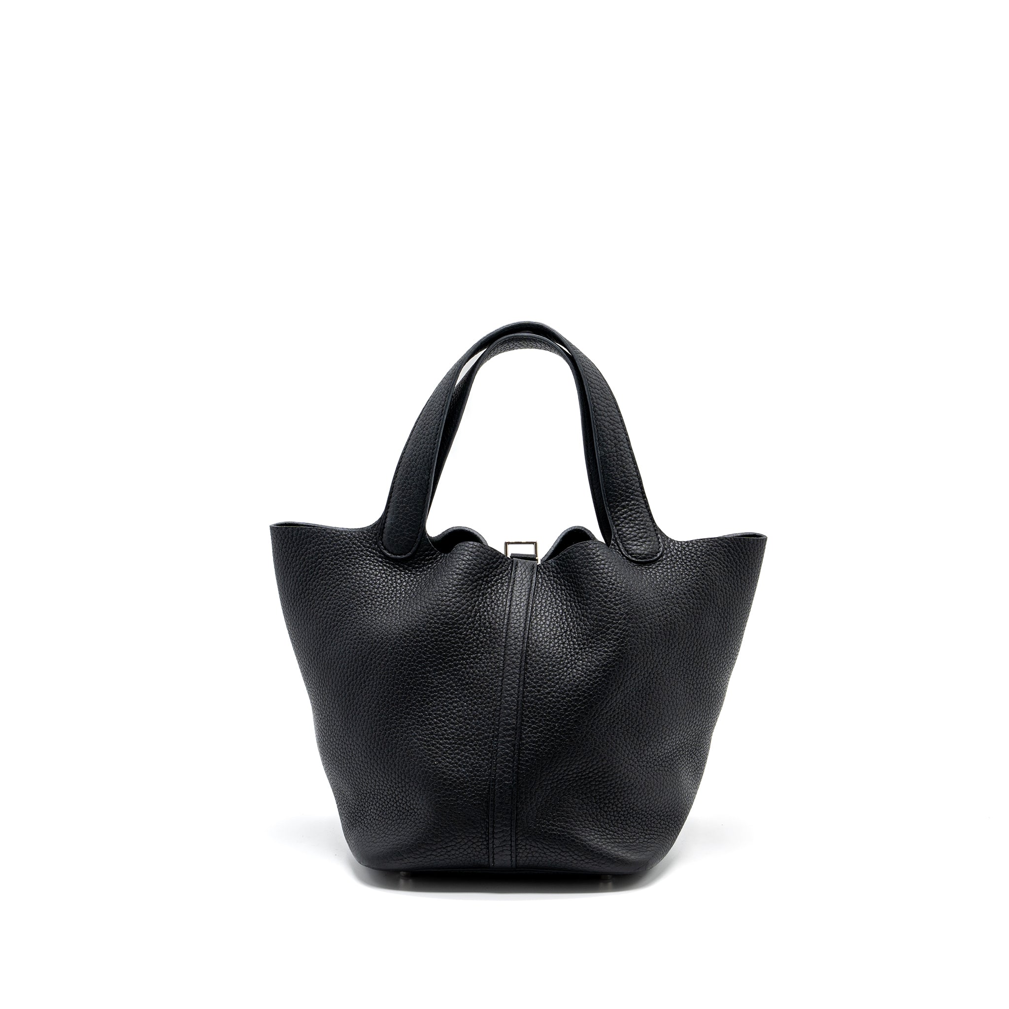 HERMES PICOTIN 22 BAG CLEMENCE BLACK SHW