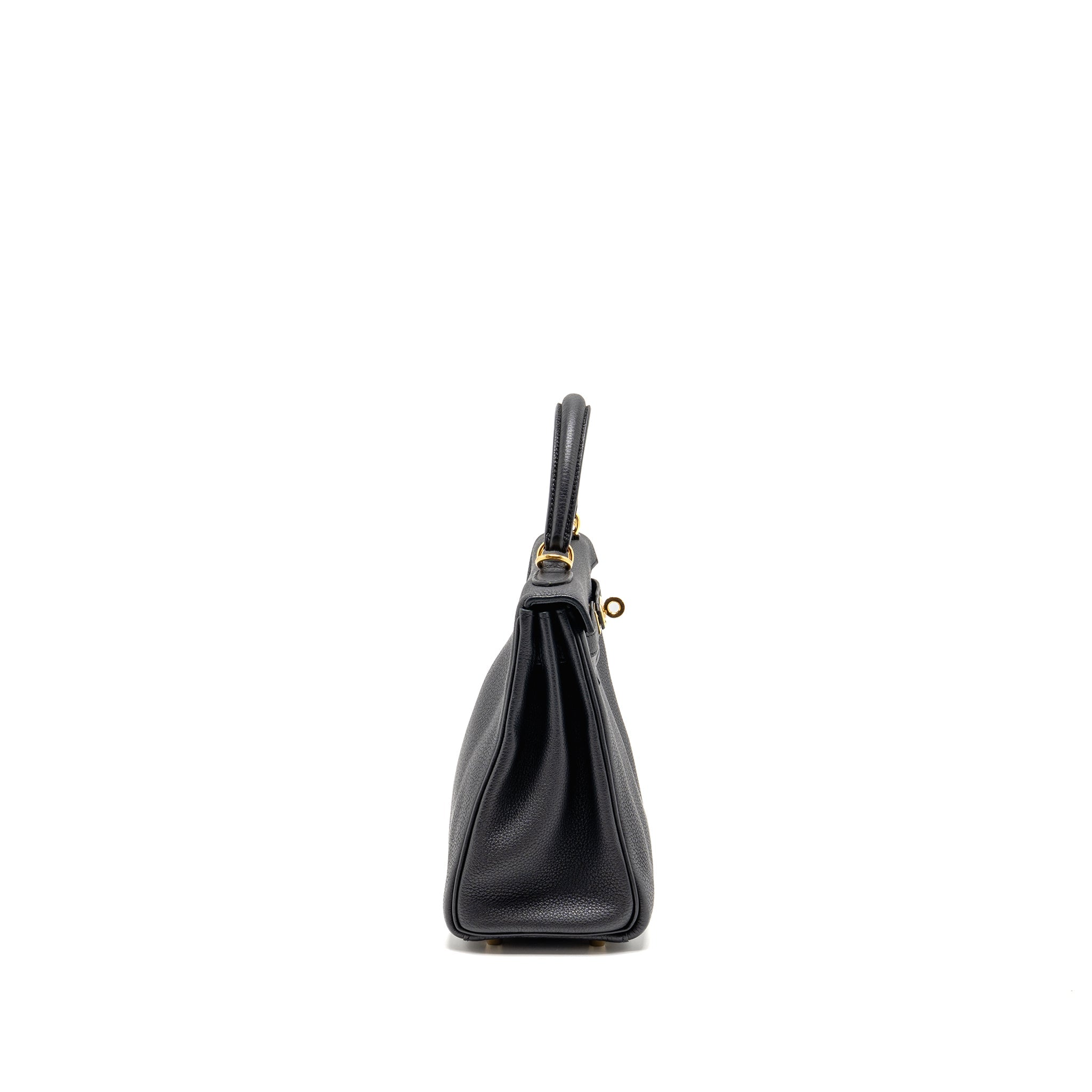 HERMES KELLY 25 TOGO BLACK GHW