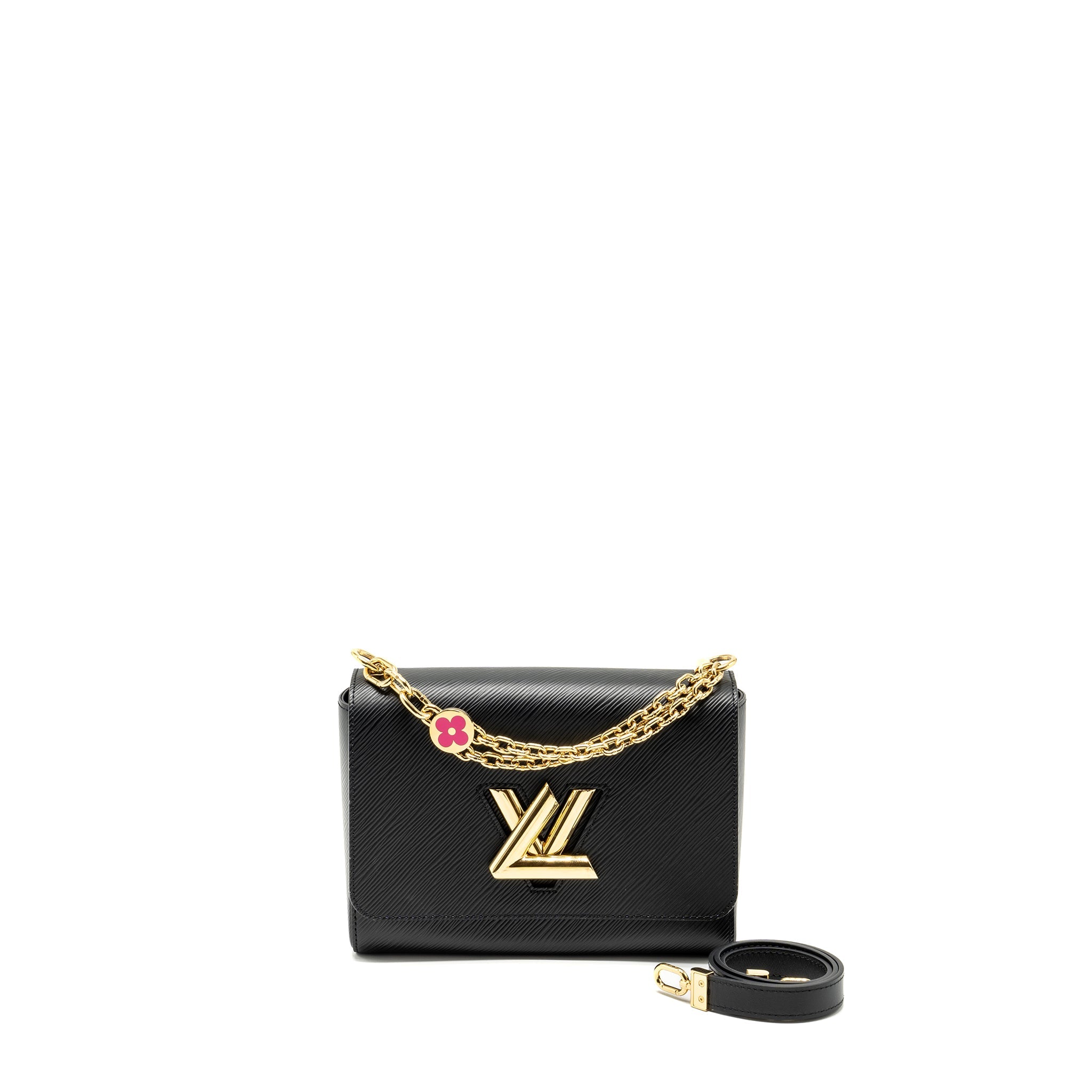 LOUIS VUITTON TWIST MM EPI BLACK GHW