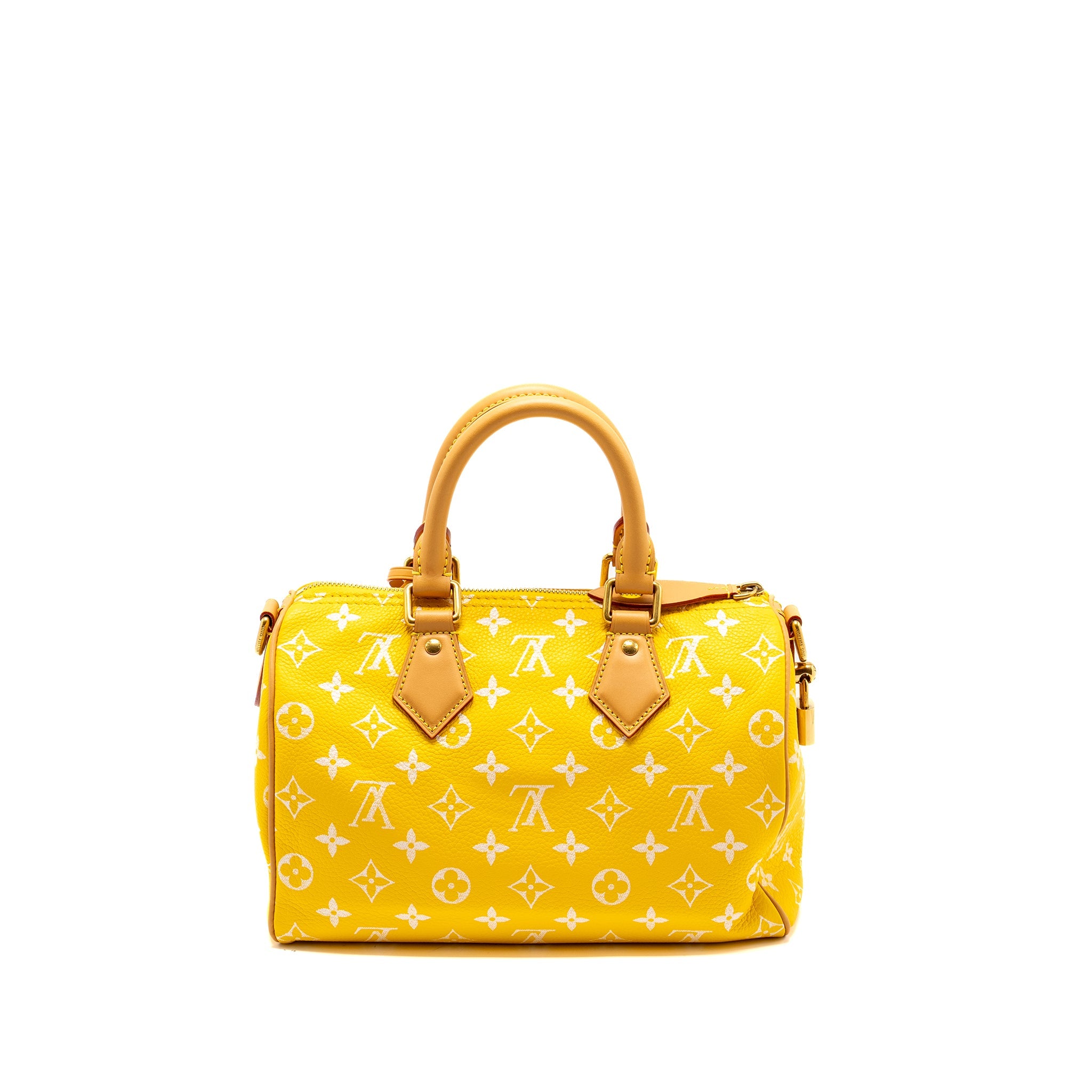 LOUIS VUITTON SPEEDY P9 BANDOULIÈRE 25 MONOGRAM SOFT CALFSKIN JAUNE MAT GHW