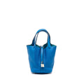 HERMES PICOTIN 18 LOCK BAG CLEMENCE BLUE SHW