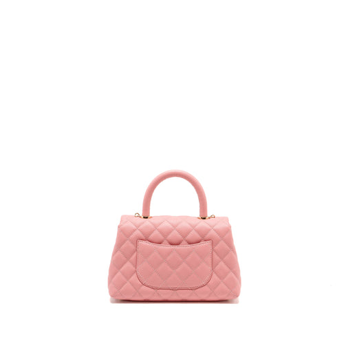 CHANEL SMALL COCO HANDLE CAVIAR PINK LGHW