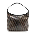 GOYARD BOHEME HOBO BAG GOYARDINE CANVAS / CALFSKIN BLACK SHW