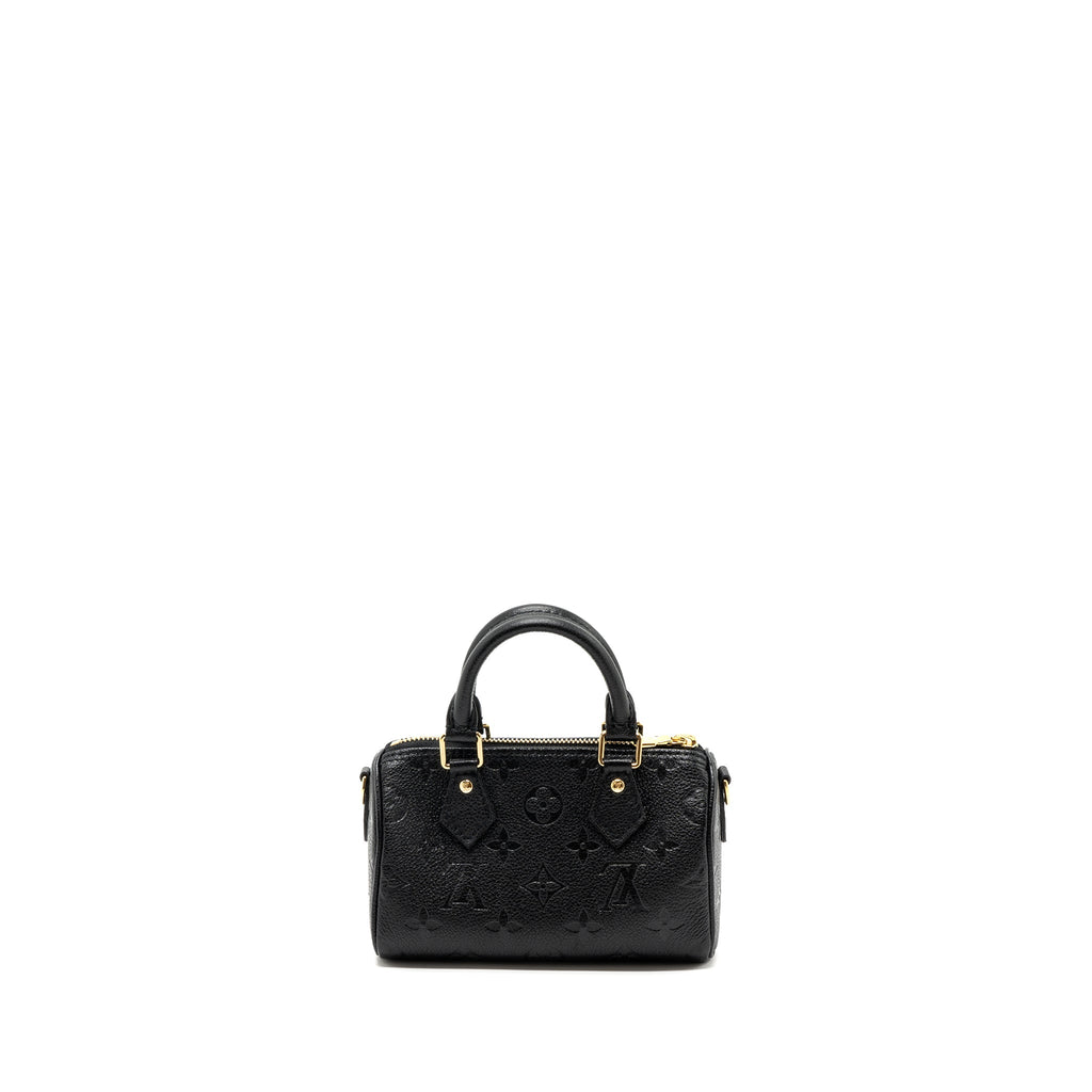 LOUIS VUITTON NANO SPEEDY MONOGRAM EMPREINTE BLACK GHW(NEW VERSION)