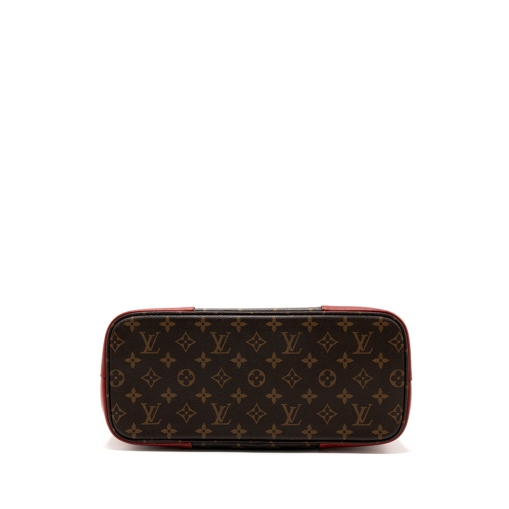 LOUIS VUITTON TOP HANDLE TOTE BAG MONOGRAM CANVAS / RED GHW