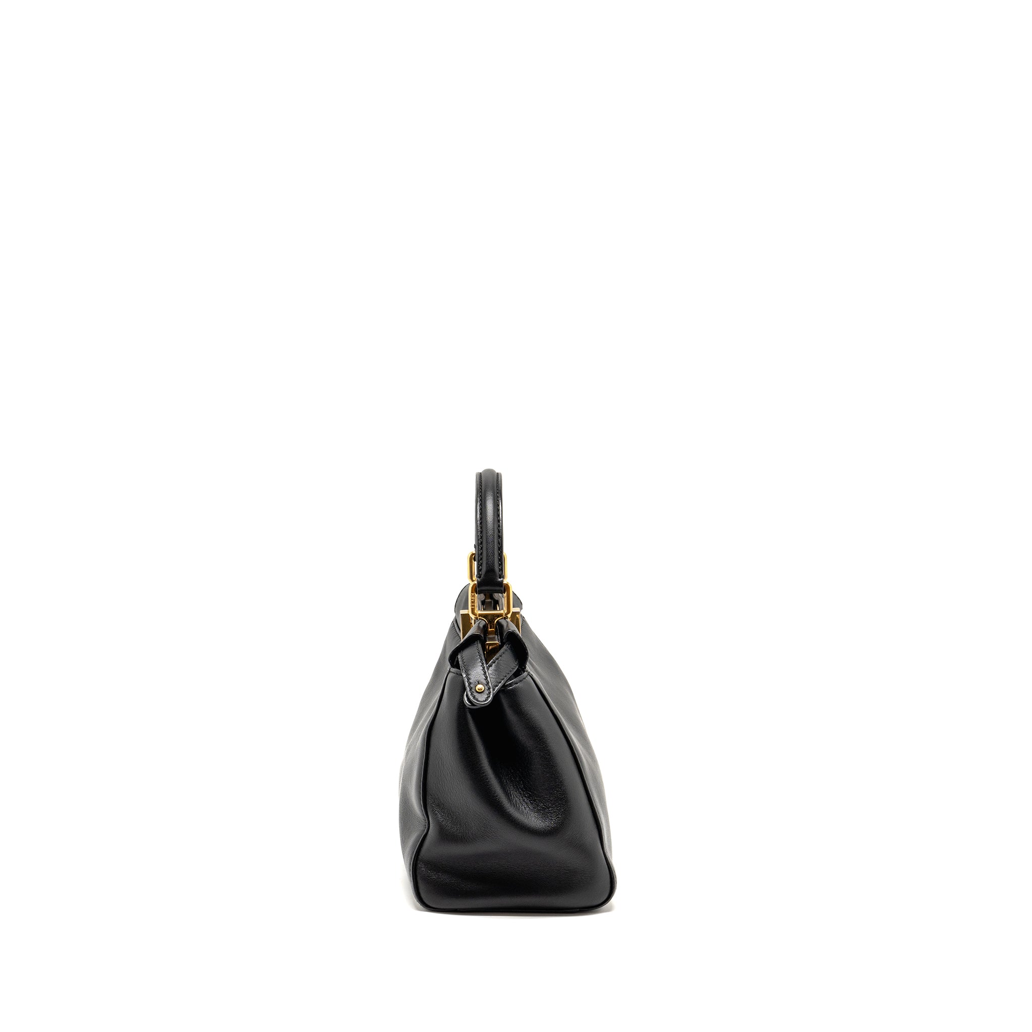 FENDI MINI PEEKABOO LAMBSKIN BLACK GHW