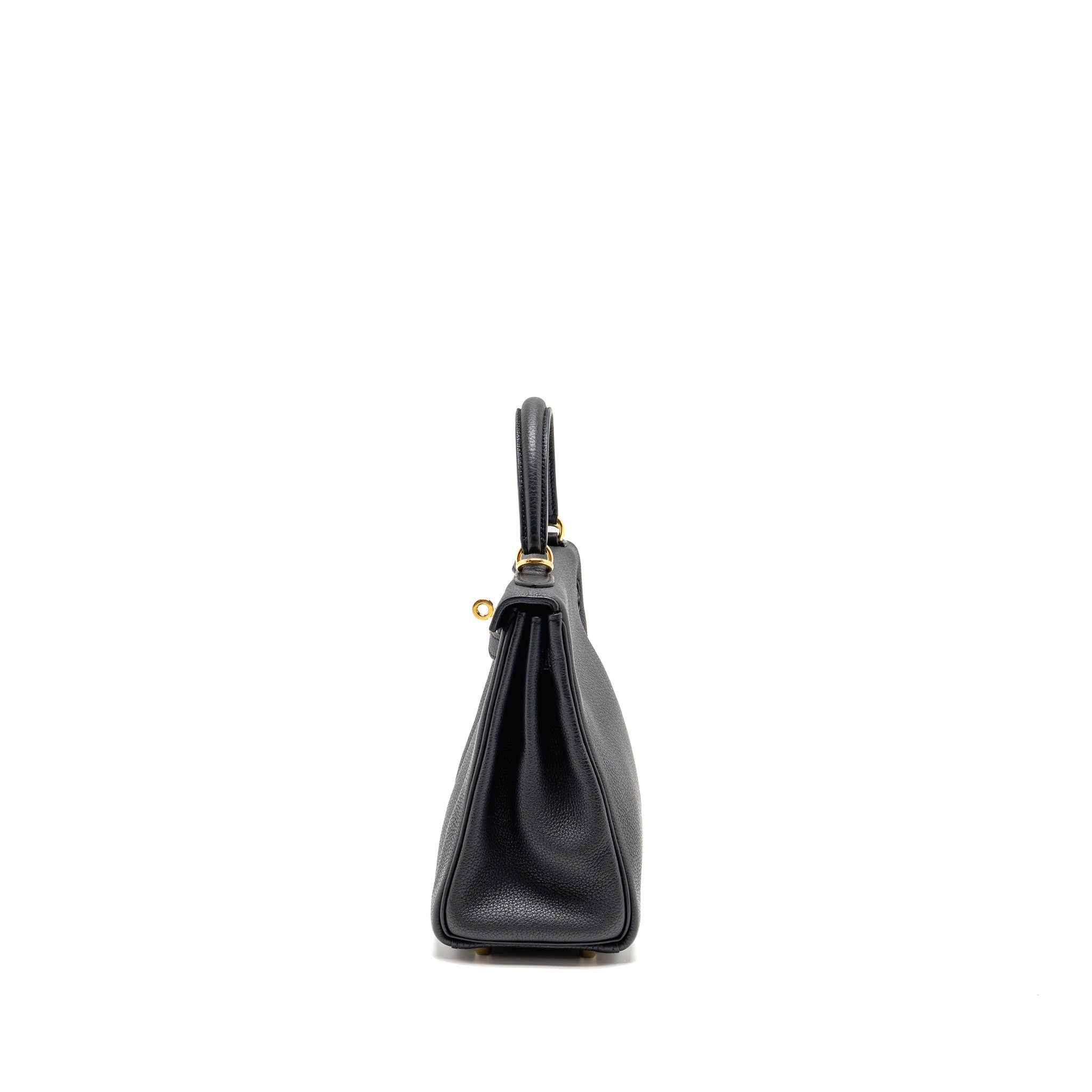 HERMES KELLY 25 TOGO BLACK GHW