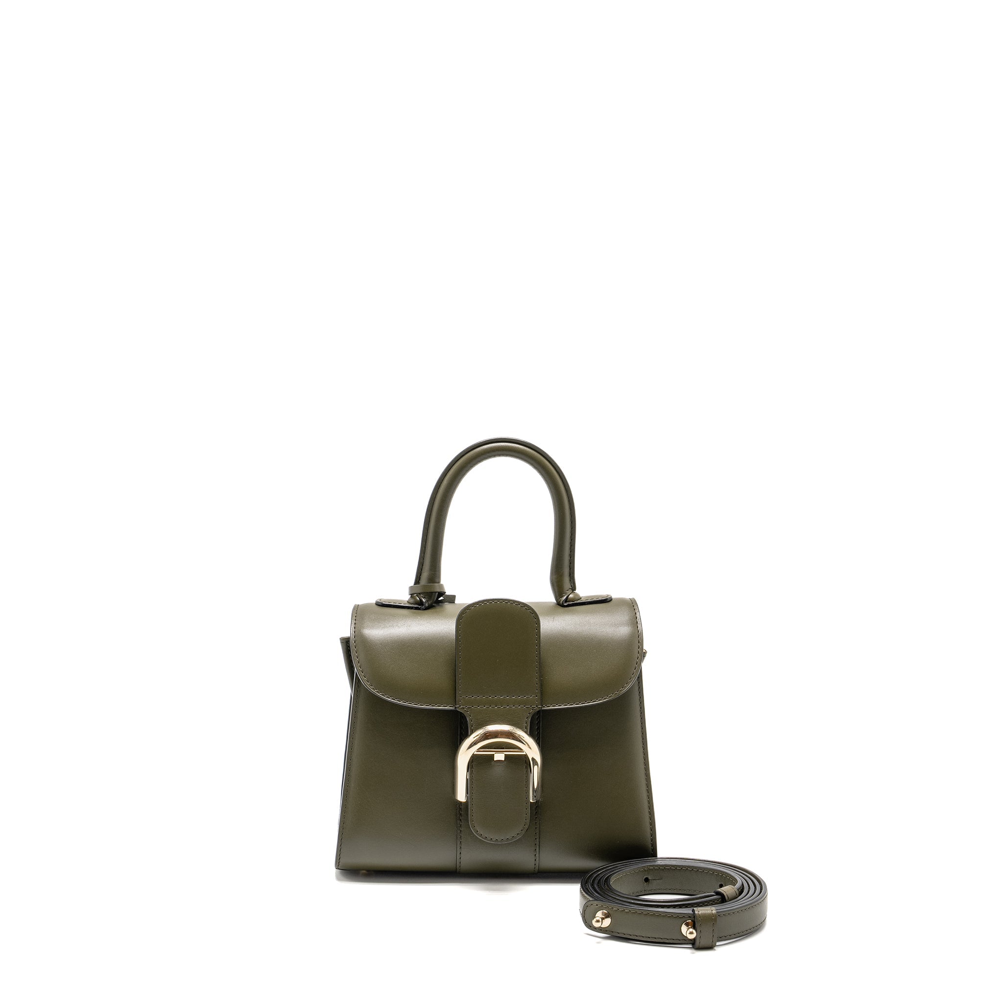 DELVAUX MINI BRILLIANT BAG CALFSKIN OLIVE LGHW