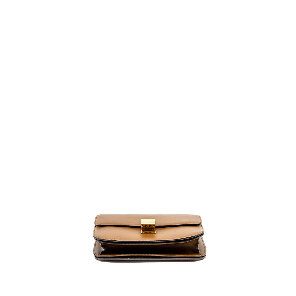 CELINE MEDIUM CLASSIC BOX BAG CALFSKIN CAMEL GHW