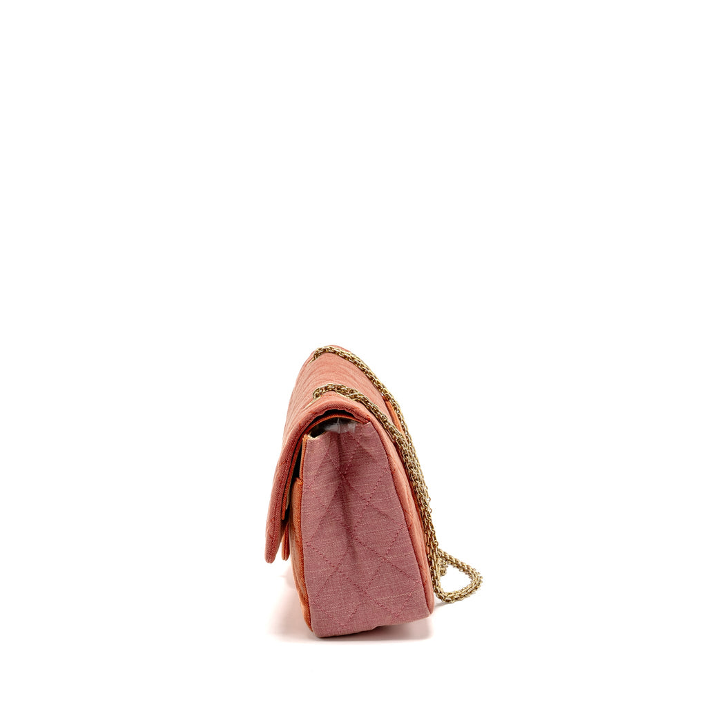 CHANEL MAXI 2.55 REISSUE DOUBLE FLAP BAG FABRIC MULTICOLOUR GHW
