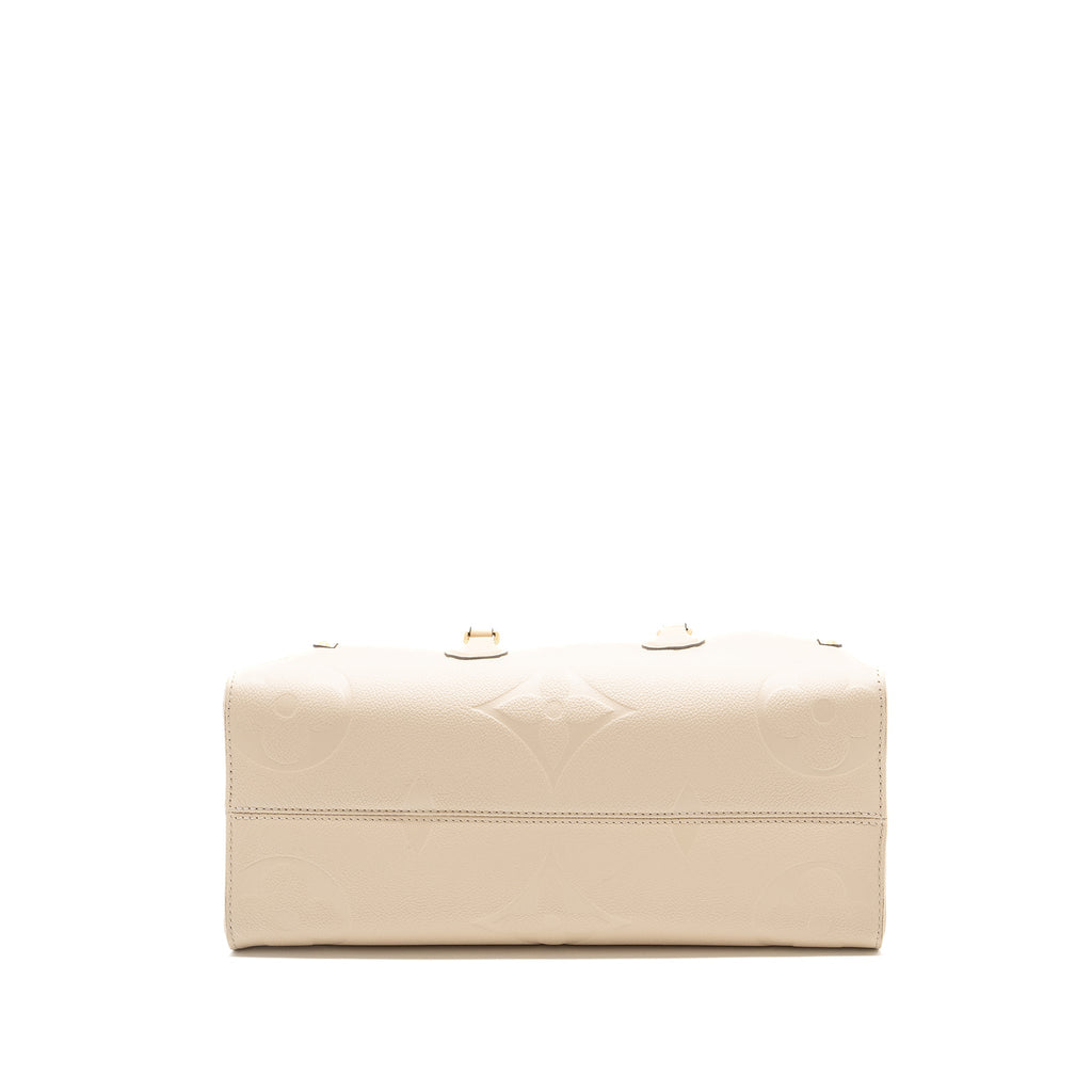 LOUIS VUITTON ONTHEGO MM EMPREINTE LEATHER WHITE GHW (NEW VERSION)