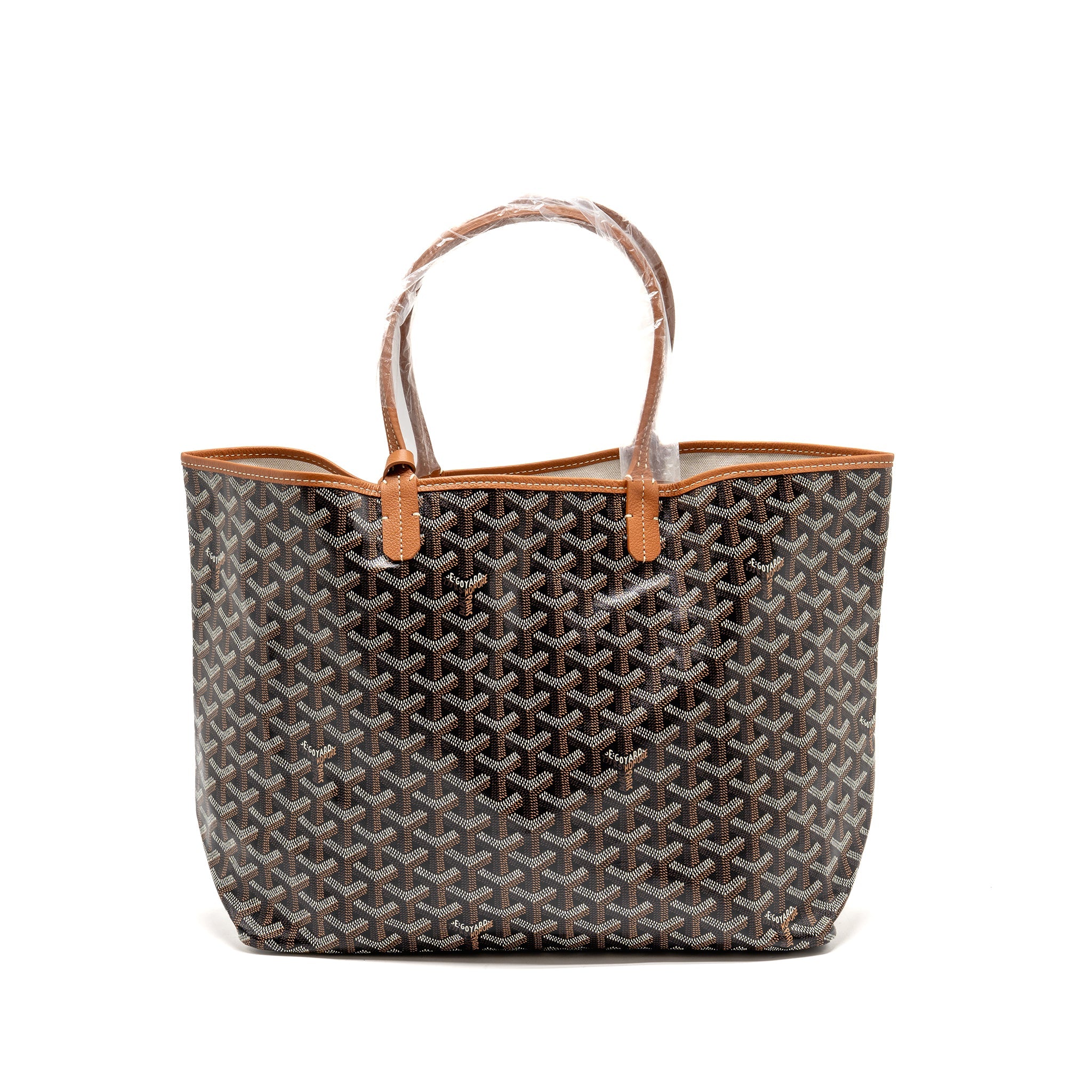 GOYARD SAINT LOUIS PM BAG GOYARDINE CANVAS/CALFSKIN NATUREL SHW
