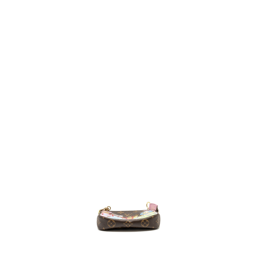 LOUIS VUITTON MINI POCHETTE ACCESSORIES 2021 CHRISTMAS LIMITED EDITION JAPANESE GARDEN SAKURA GHW